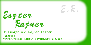 eszter rajner business card